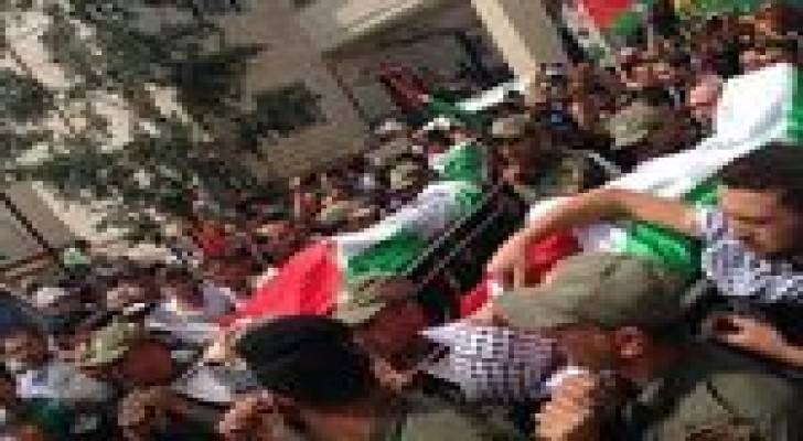 اصابة شاب فلسطيني في مواجهات عقب تشييع شهيدين في رام الله