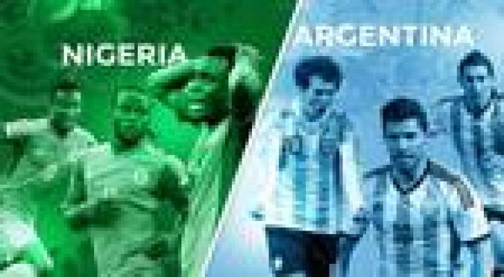 التشكيلة الرسمية لمباراة الأرجنتين و نيجيريا