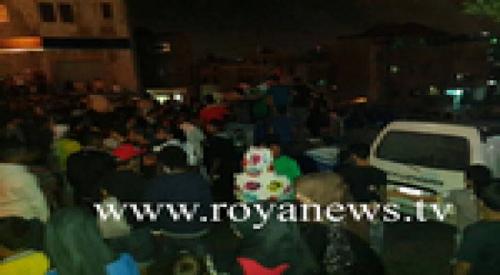 مسيرة في جبل النزهة لنصرة غزة .. صور