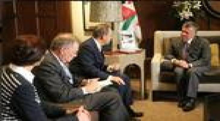 جلالة الملك عبدالله الثاني يلتقي الأمين العام للأمم المتحدة بان كي مون في قصر الحسينية
