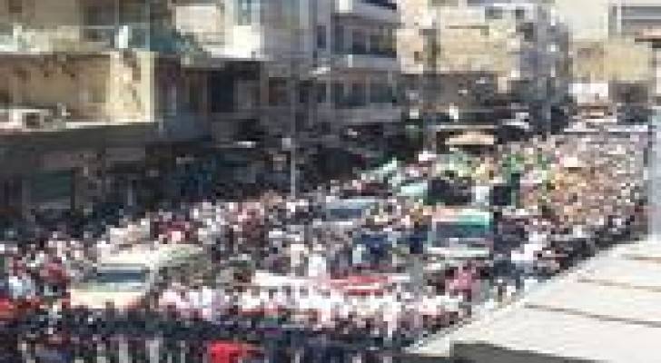 مسيرة حاشدة في وسط البلد لدعم غزة .. صور