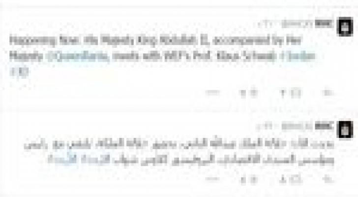 الملك يلتقي رئيس المنتدى الاقتصادي الامريكي