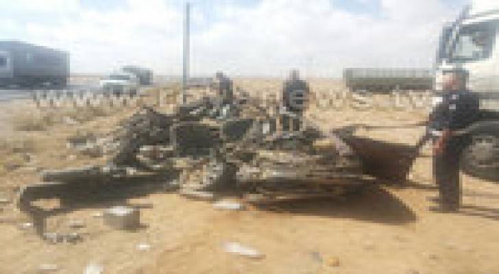 وفاة شخص وإصابة آخر بحادث تصادم في معان.. صور