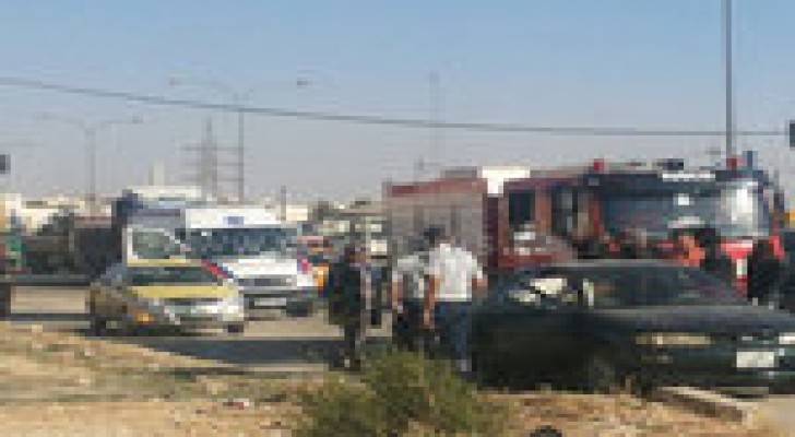 حادث سير في منطقة المقابلين .. صور