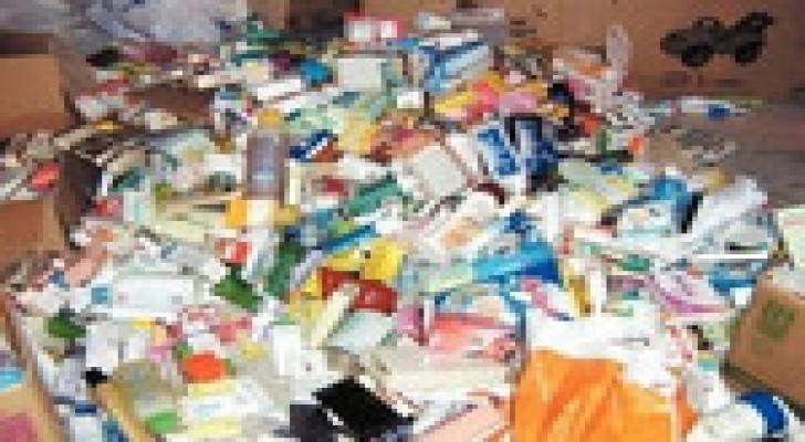 الزرقاء: ضبط نصف طن منشطات ومواد تجميل منتهية الصلاحية