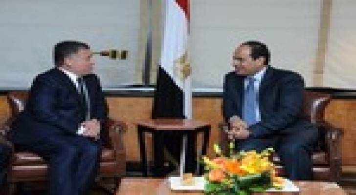 الملك يجري مباحثات مع الرئيس المصري في شرم الشيخ