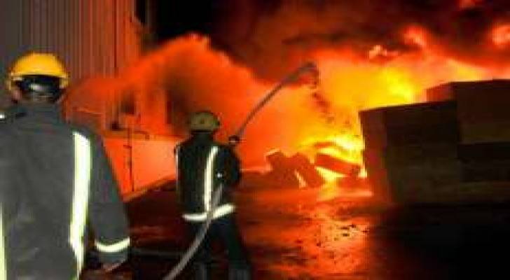 اصابة شخص بحادث حريق منزل في منطقة جبل النصر