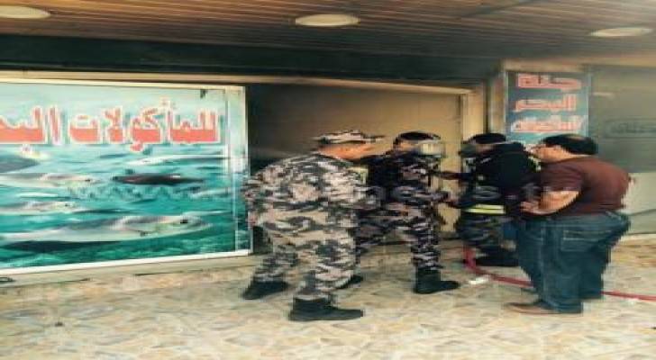الكرك: حريق بأحد المطاعم في منطقة المرج