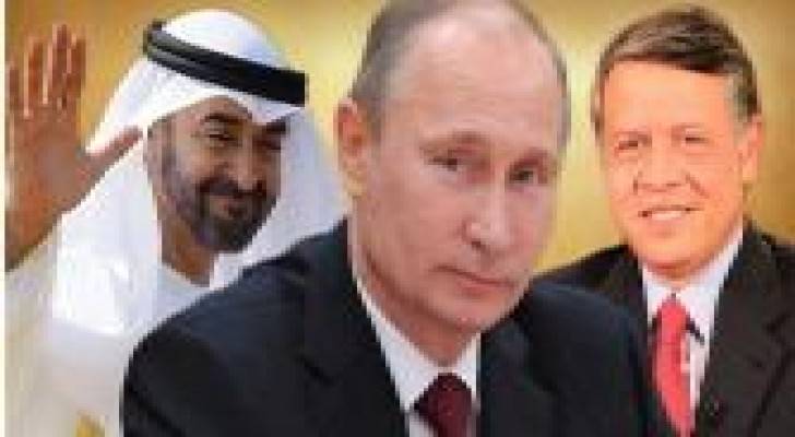 الملك يلتقي الرئيس الروسي وولي عهد ابو ظبي