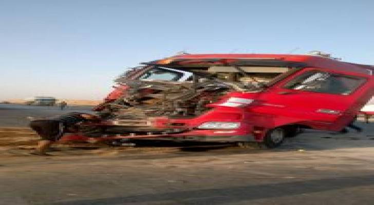 حادث سير على الطريق الصحراوي جنوب المملكة