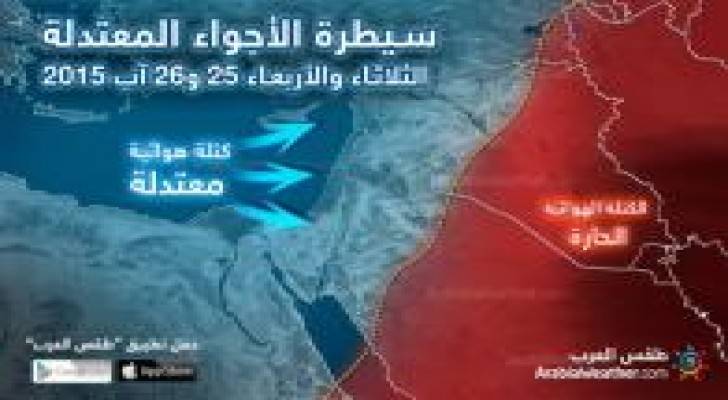 طقس صيفي معتدل في المملكة يومي الثلاثاء والأربعاء