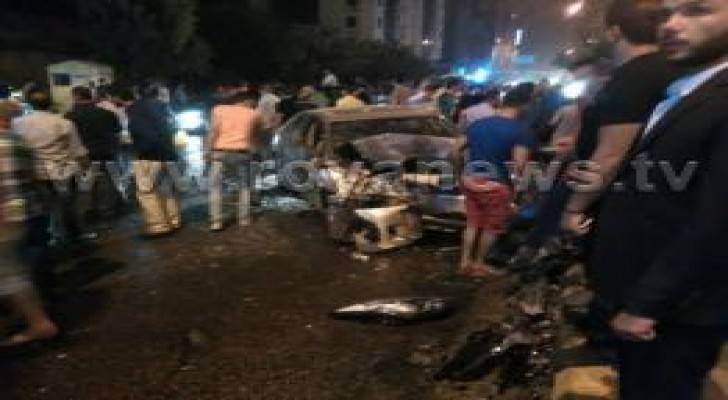 5 اصابات في حادث تصادم "عنيف" شمال عمان .. صور