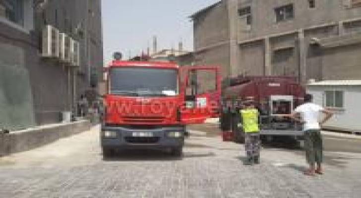 بالصور: حريق في المقابلين.. والدفاع المدني يتعامل معه