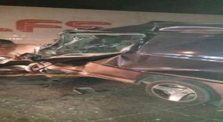 بالصور: وفاة شخص اثر حادث تصادم في محافظة البلقاء