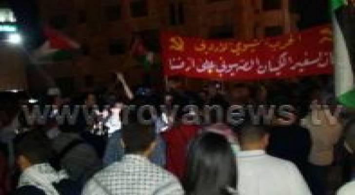 عمان: المئات يعتصمون في الرابية تنديدا باقتحام قوات الاحتلال للمسجد الاقصى