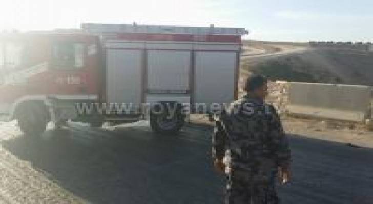 اصابة مواطن في حادث تدهور بإربد.. صور