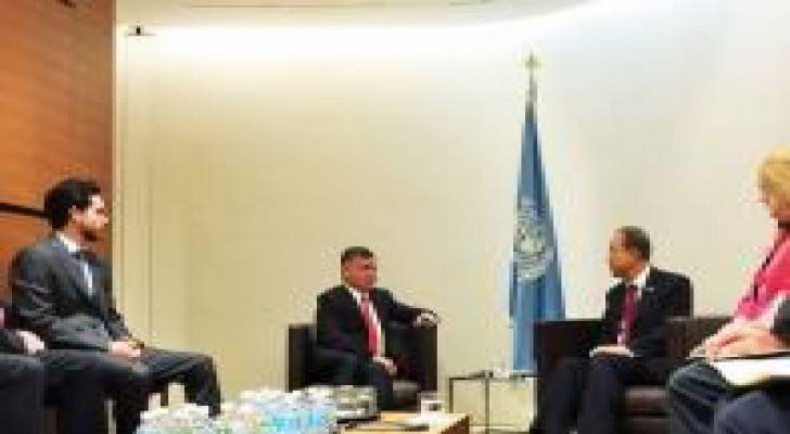 الملك وبان كي مون يؤكدان أهمية التعاون الدولي لرعاية اللاجئين السوريين