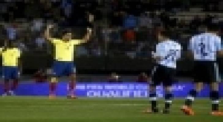الاكوادور تسقط الارجنتين في ديارها في اولى مباريات تصفيات امريكا الجنوبية كأس العالم