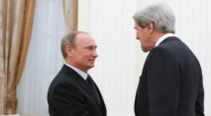 كيري يلتقي بوتين في موسكو لايجاد "توافق" حول سورية