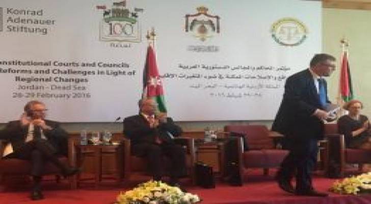 افتتاح مؤتمر المحاكم والمجالس العربية الدستورية في البحر الميت