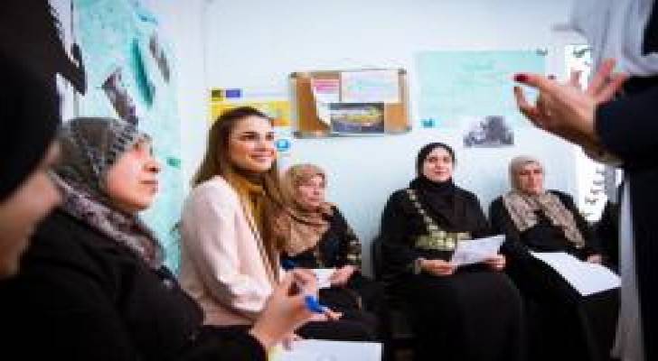 جلالة الملكة رانيا العبدالله تلتقي عددا من ممثلي الجمعيات المحلية في الرمثا