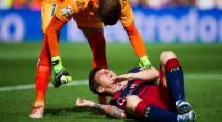 برشلونة يخشى إصابة ميسي
