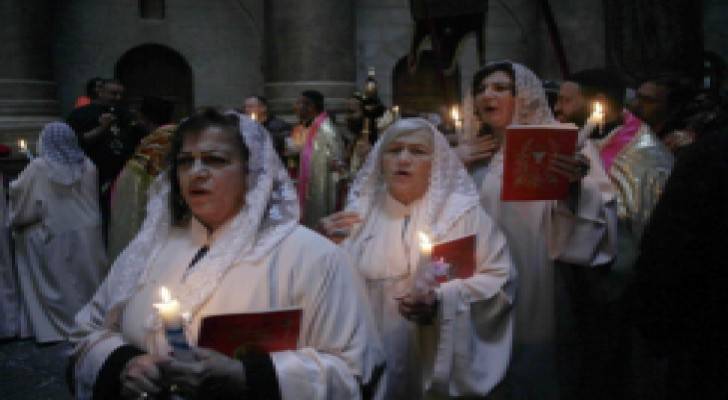 847 من مسيحيي غزة يصلون القدس عشية عيد الفصح