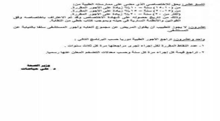 تحديد اتعاب كشفية الطبيب العام والاختصاصي .. صور