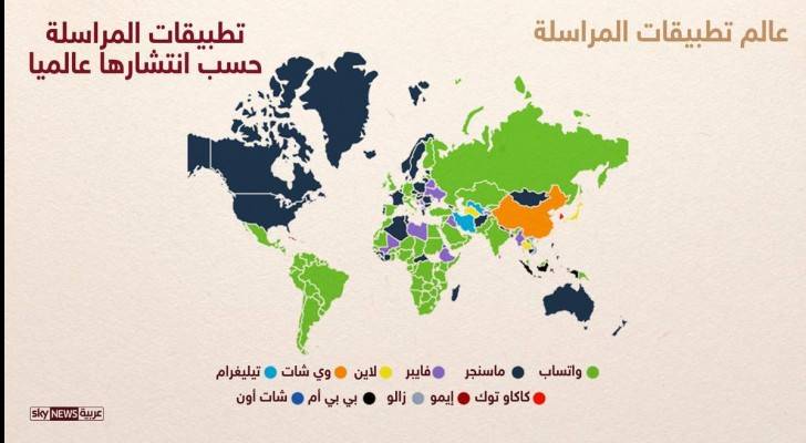 تعرف على تطبيق الرسائل "المفضل" لكل بلد