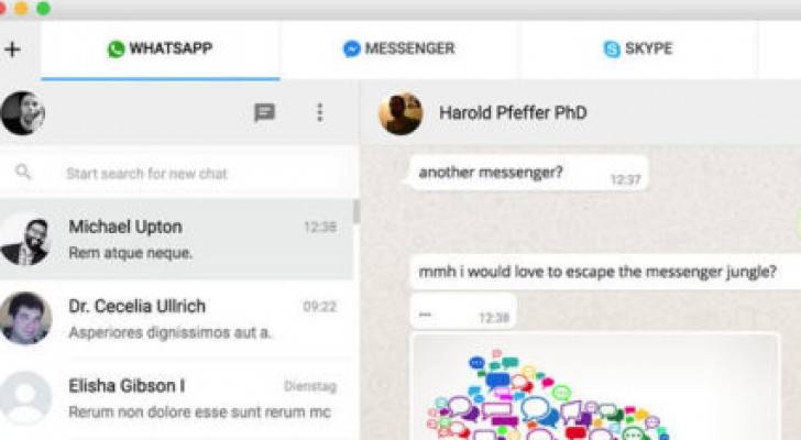 تطبيق يجمع لك Skype و وWhatsApp و وFacebook