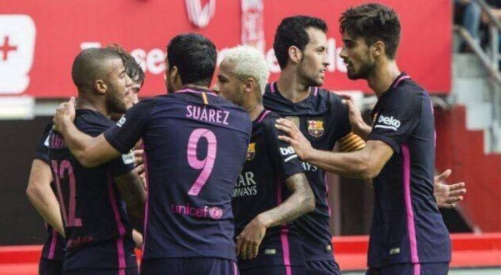 برشلونة يمطر شباك خيخون بخماسية في الليجا