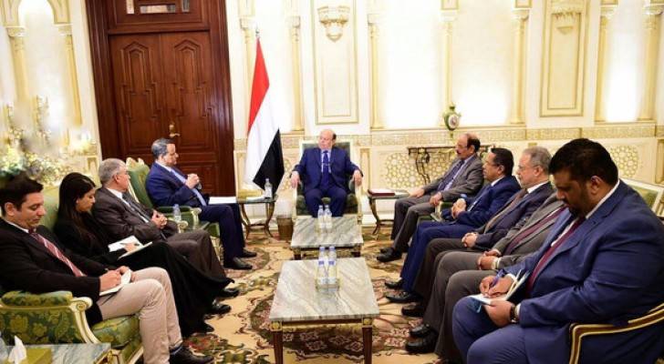 من لقاء سابق جمع الرئيس اليمني مع المبعوث الأممي