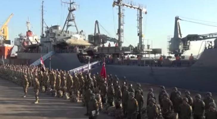 شاهد بالفيديو: القوات المصرية المشاركة في تمرين العقبة 2016
