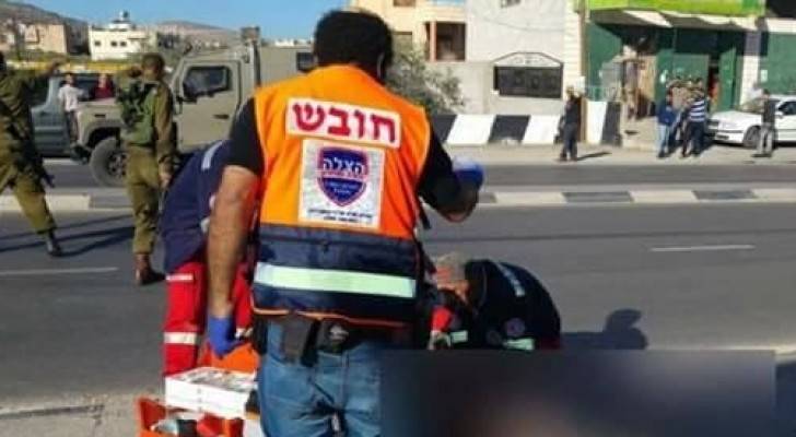 صورة لموقع اصابة الشاب 