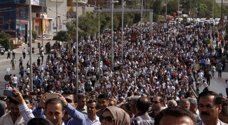 تظاهر المعلمون في كردستان مرارا للمطالبة بصرف رواتبهم- أرشيفية