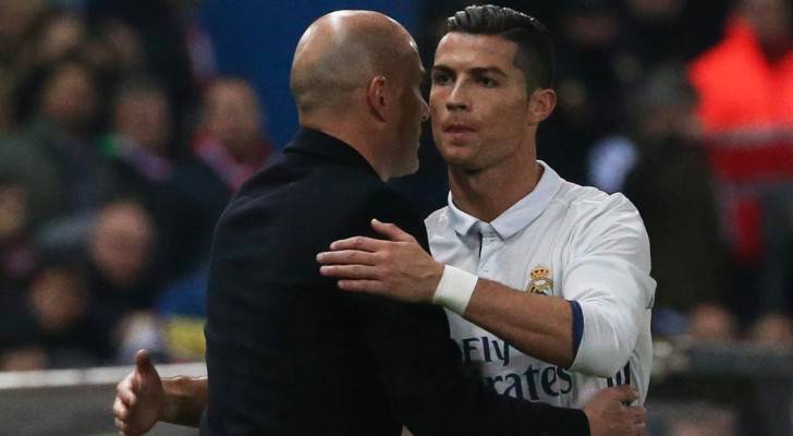 المدير الفني لريال مدريد واللاعب كريستيانو