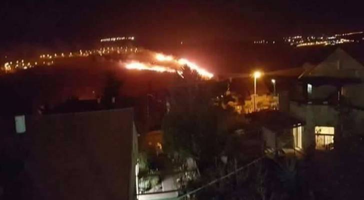 الحرائق أمتدت الى انحاء مختلفة من الاراضي الفلسطينية المحتلة
