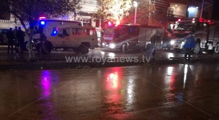 اصابة 7 اشخاص في حريق شقة جنوب مدينة إربد
