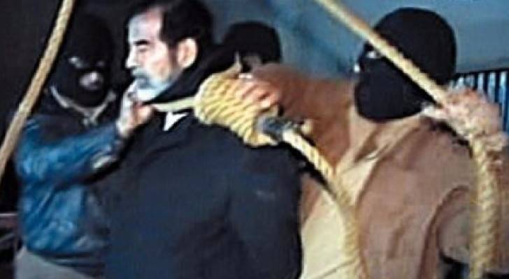لحظة إعدام الشهيد صدام حسين 