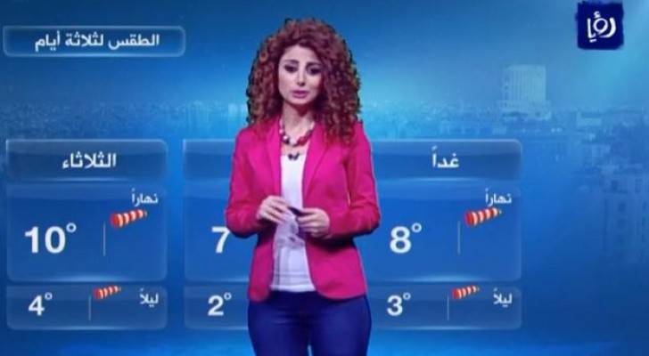 مقدمة النشرة الجوية الزميلة أسل الربضي  