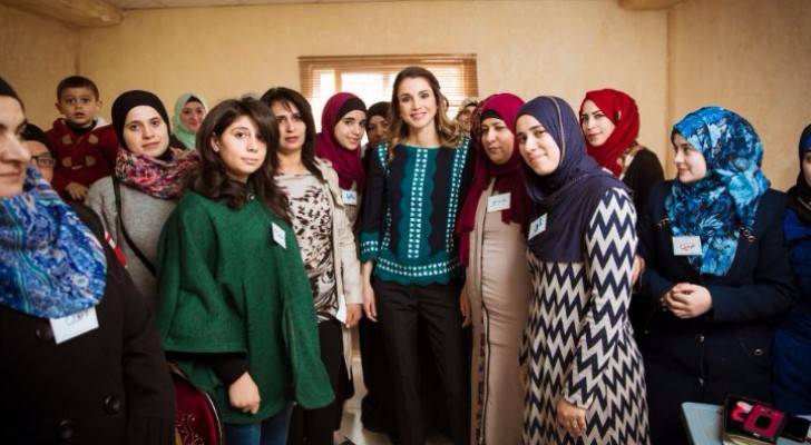 خلال زياة الملكة رانيا الى هاشمية الزرقاء 