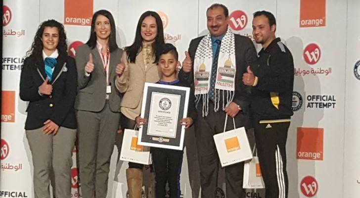 الطفل الفلسطيني محمد الشيخ يدخل موسوعة غينتس