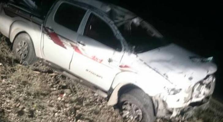 صور حادث تدهور البيك أب