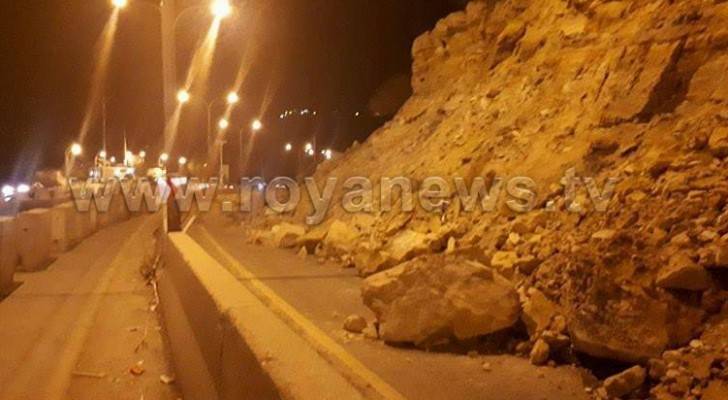 فتح طريق اربد باتجاه عمان 