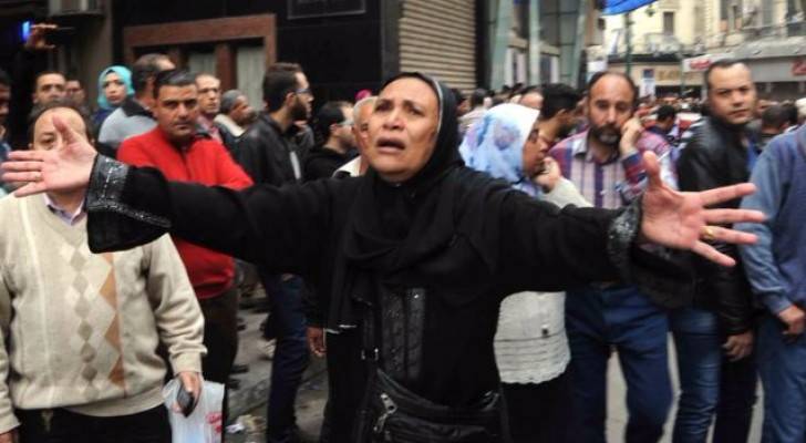 جانب من التفجيرات التي استهدفت كنيسة مصرية 