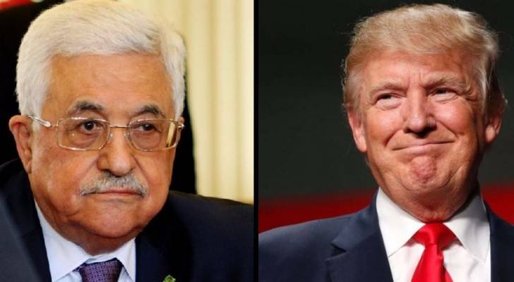 الرئيس الأمريكي ترمب والرئيس الفلسطيني محمود عباس 