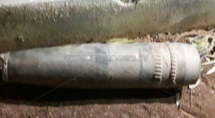 سقوط قذيفة على مدينة الرمثا 