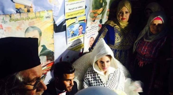 حفل زفاف في خيمة اعتصام الاسرى برام الله