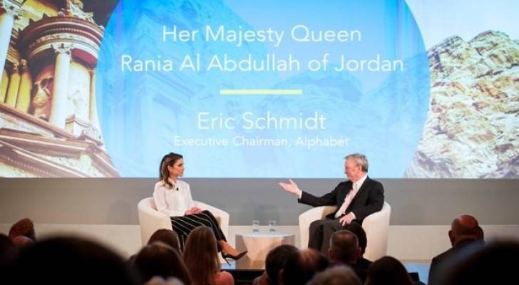 الملكة رانيا خلال مشاركتها في جوجل زايتغايس