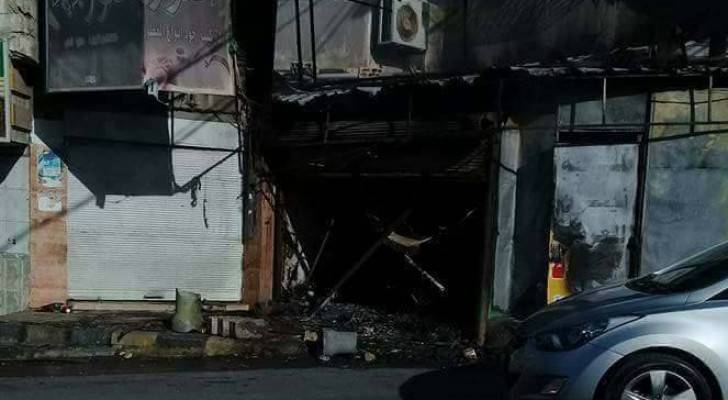 إحراق محل لمواد البناء في الصريح والأجهزة الأمنية تسيطر